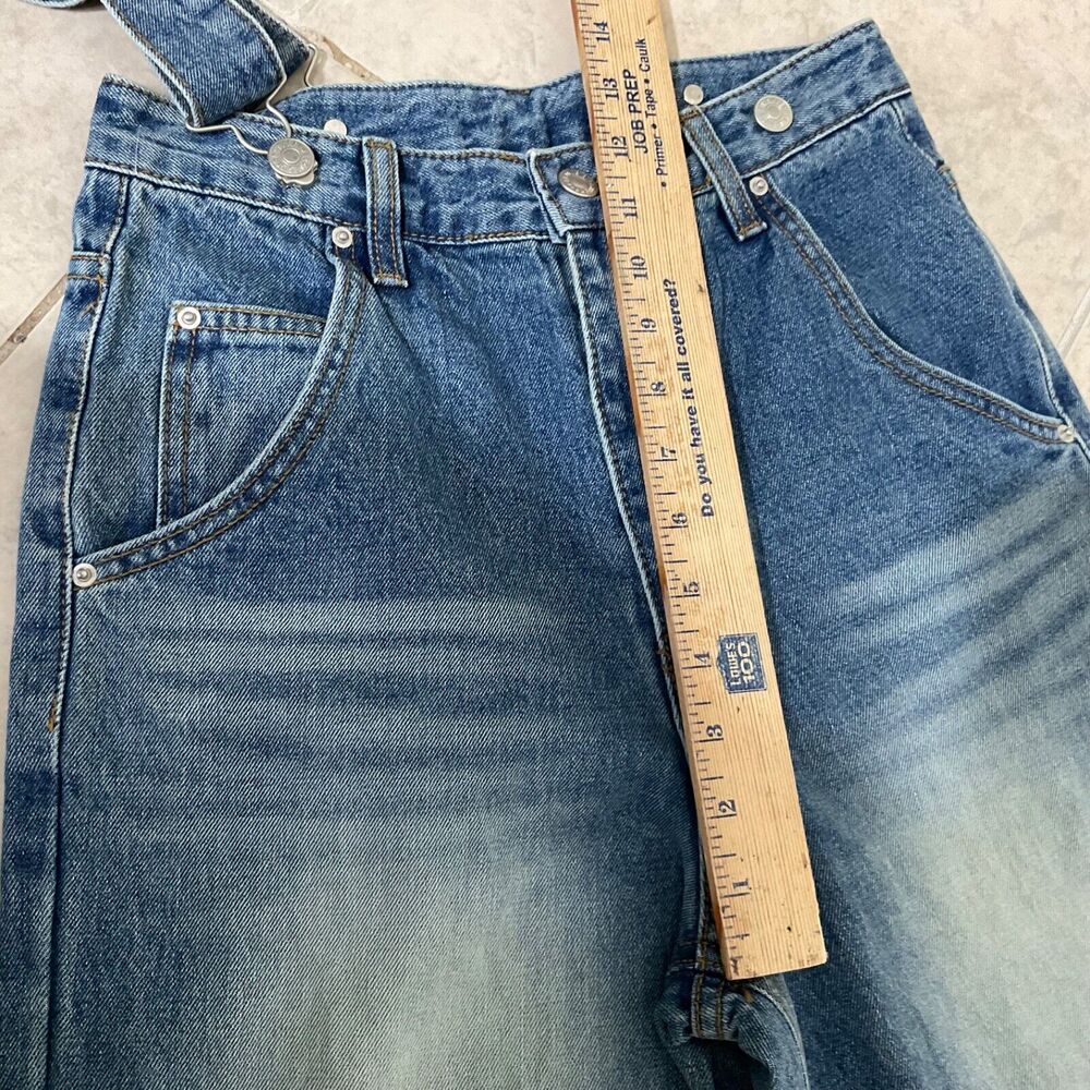 Wide Leg Baggy Jeans Suspenders O2 denim women’s size 2 - Picture 6 of 13